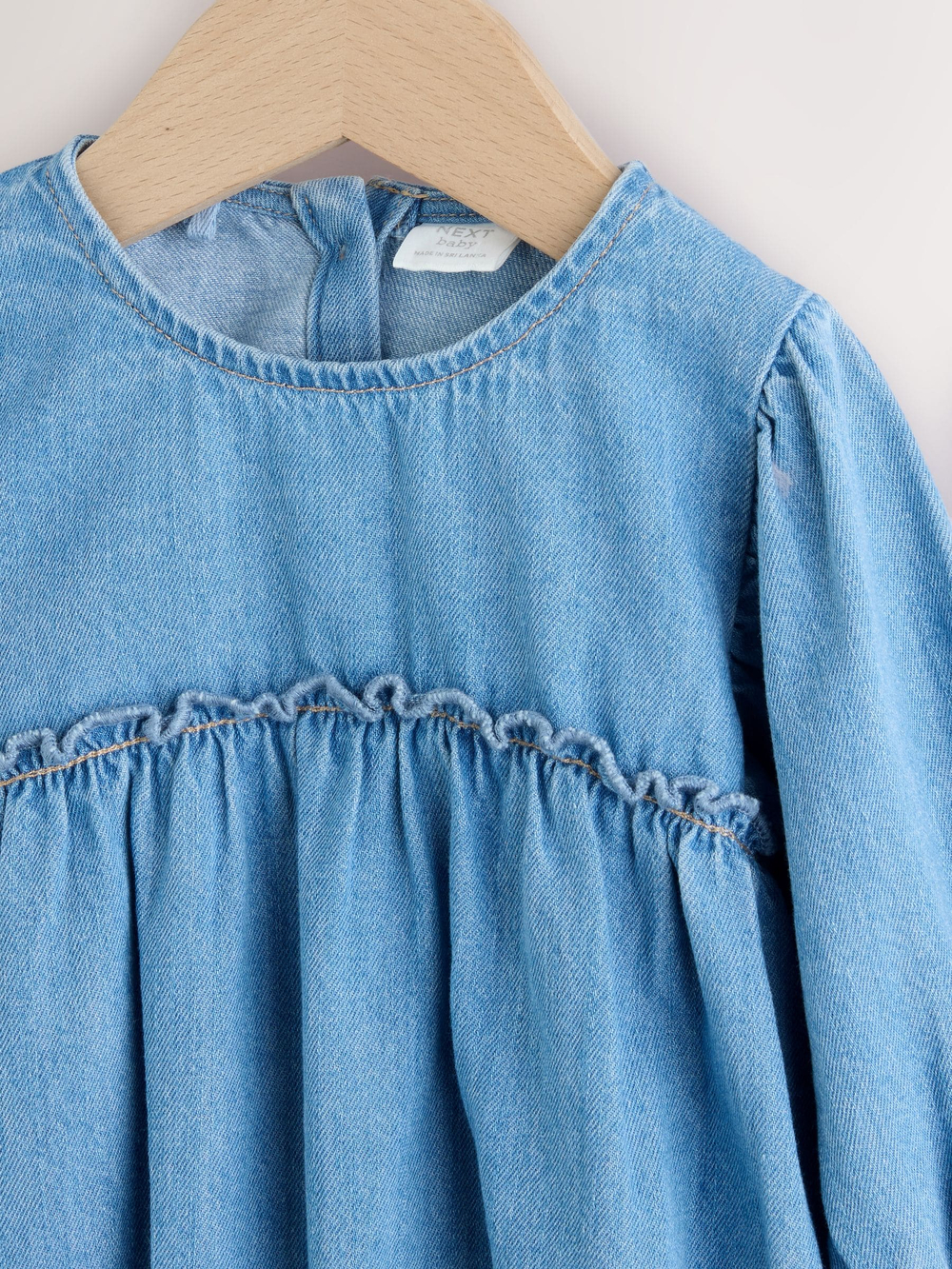 Платье-песочник и колготки в комплекте для девочек Next AN7-954, Синий, Молочный