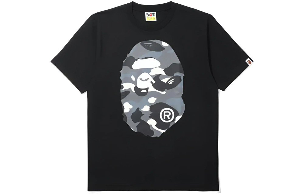 A Bathing Ape Bathing Ape Honeycomb Camo Big Ape Head Tee