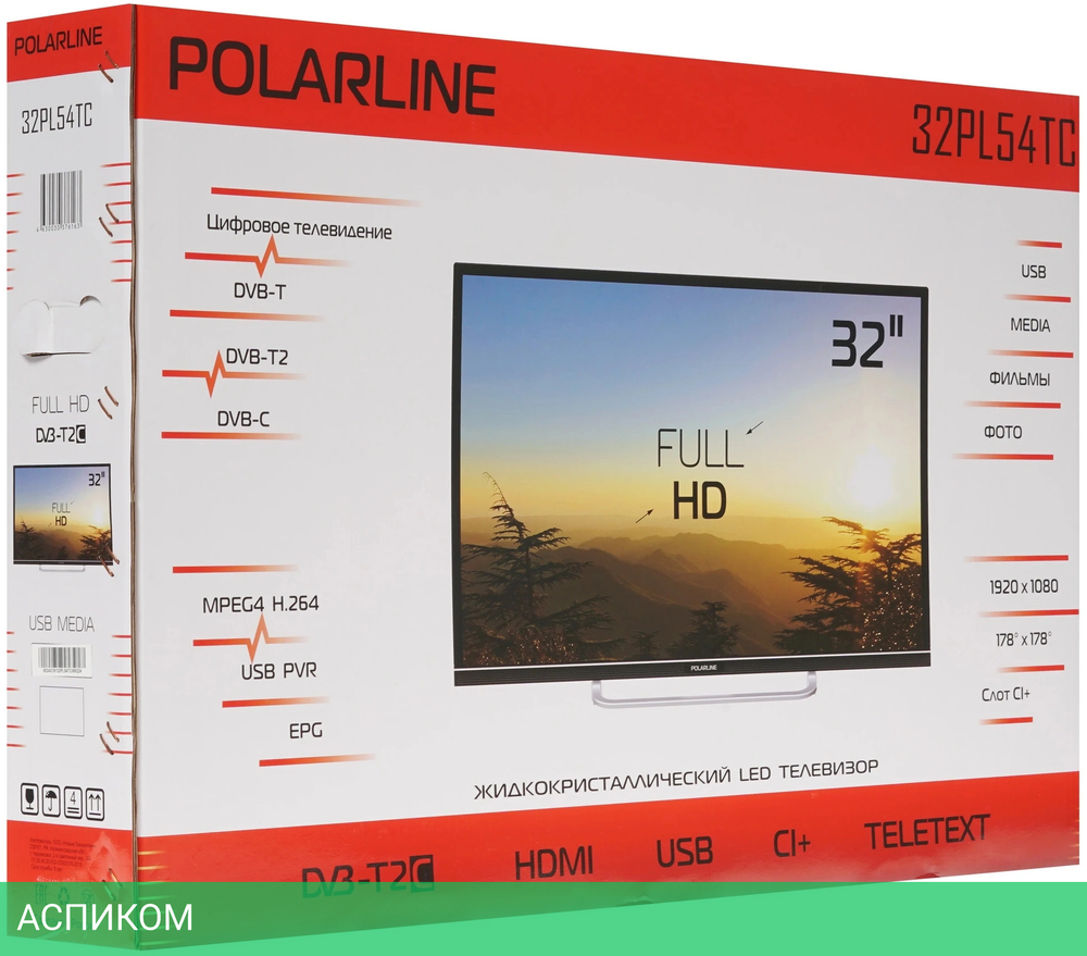 Телевизор LED PolarLine 32" 32PL54TC