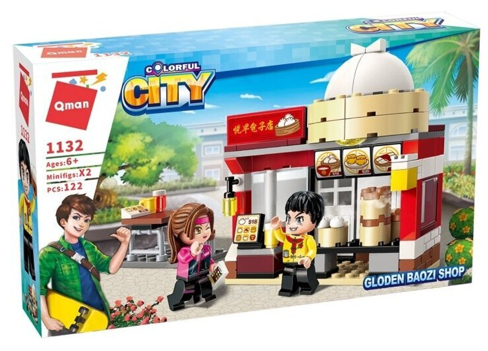 Конструктор Qman City 1132 Фастфуд, 122 дет.