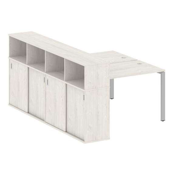 Метал Систем Рабочая станция с шкафом-купе на П-образном м/к БП.РС-СШК-4.2 Т