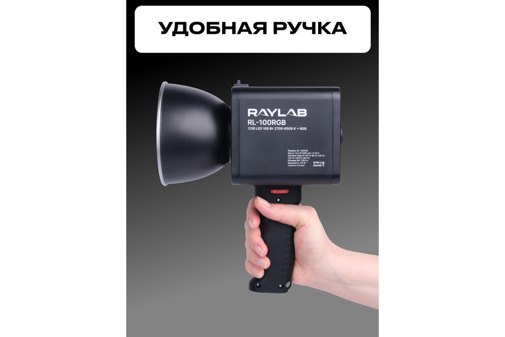 Осветитель светодиодный Raylab RL-100RGB 100W 5000mAh c аксессуарами