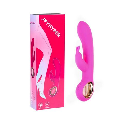 Вибратор- кролик с подогревом JOYHYPER, розовый