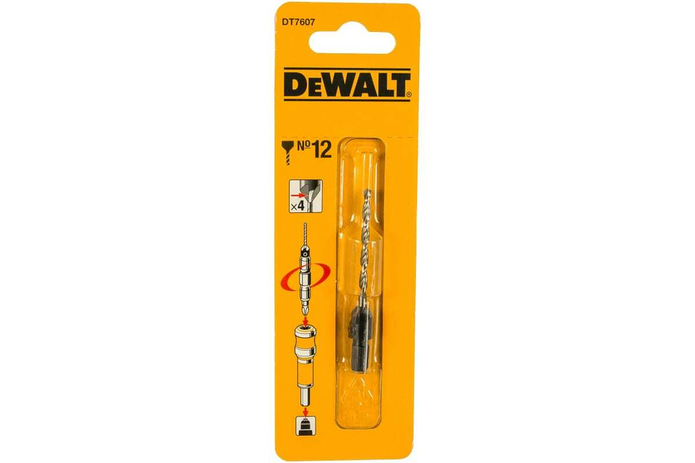 Сверло пилотное и зенкер №12 по дереву DEWALT DT 7607