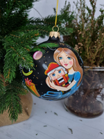 Шар стеклянный Щелкунчик,  ручная роспись