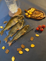 Окунь вяленый, потрошеный, слабосоленый, с Ладожского озера, собственное производство, 150-200 грамм