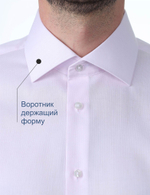 Сорочка мужская VESTER длинный рукав, цвет розовый, хлопок/пэ