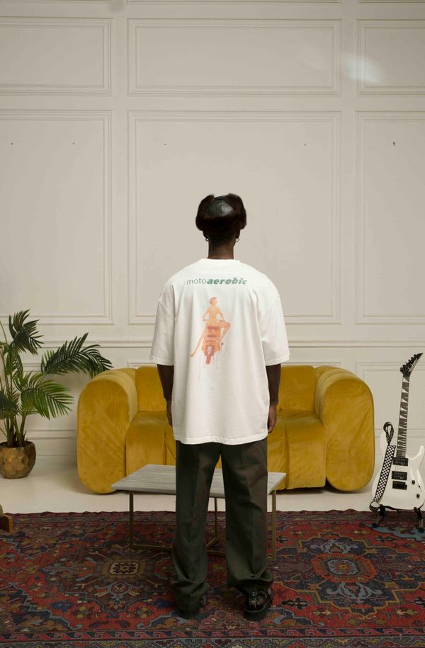 Футболка Motoaerobic молочная - фото 2