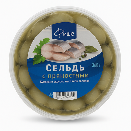 Сельдь с пряностями Фише 360 гр