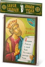 Икона "Давид Пророк" 6х9 на МДФ-6