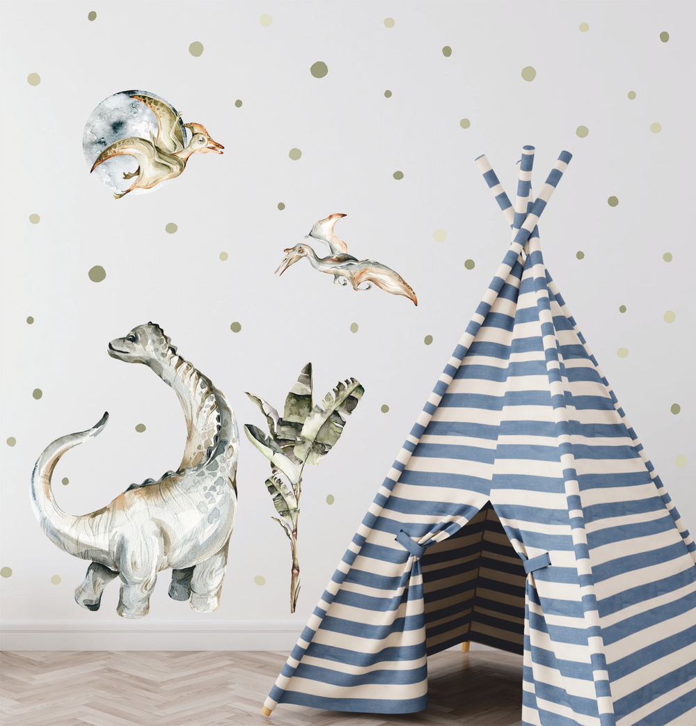 Стикеры НЕРОВНЫЙ ГОРОШЕК  оливковый микс