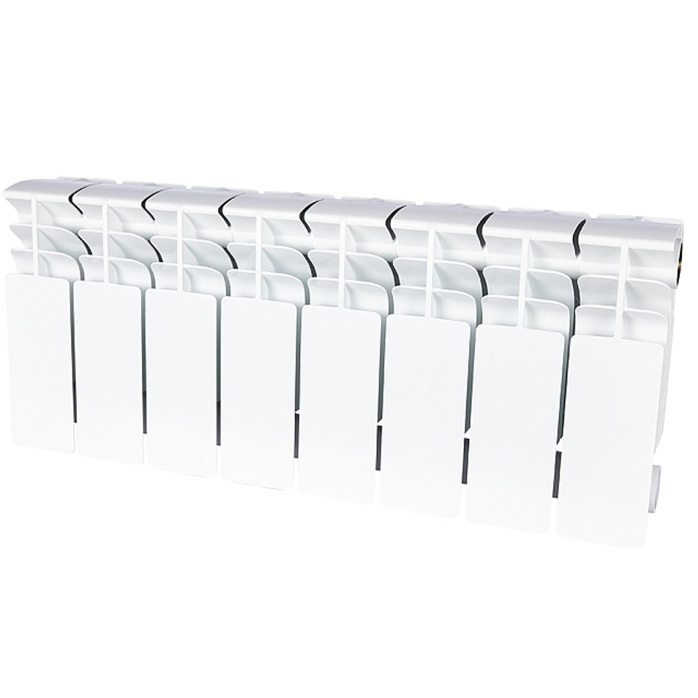 Радиатор биметаллический STOUT TITAN 200 - 8 секций (подключение боковое, цвет белый)