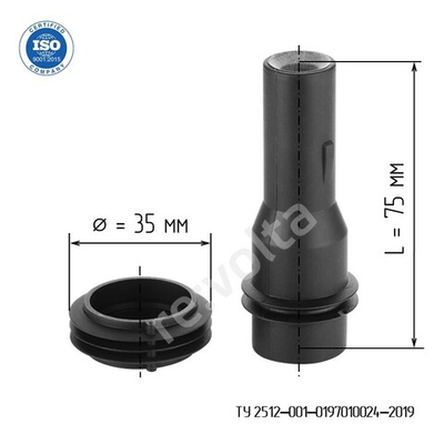 Силиконовый наконечник для катушки зажигания Eldor с уплотнительным кольцом / для катушек бренда Eldor / Lada Granta / Kalina 2 / Priora / X-ray / Vesta / Datsun Mi-do / Datsun On-do / RVLT-109