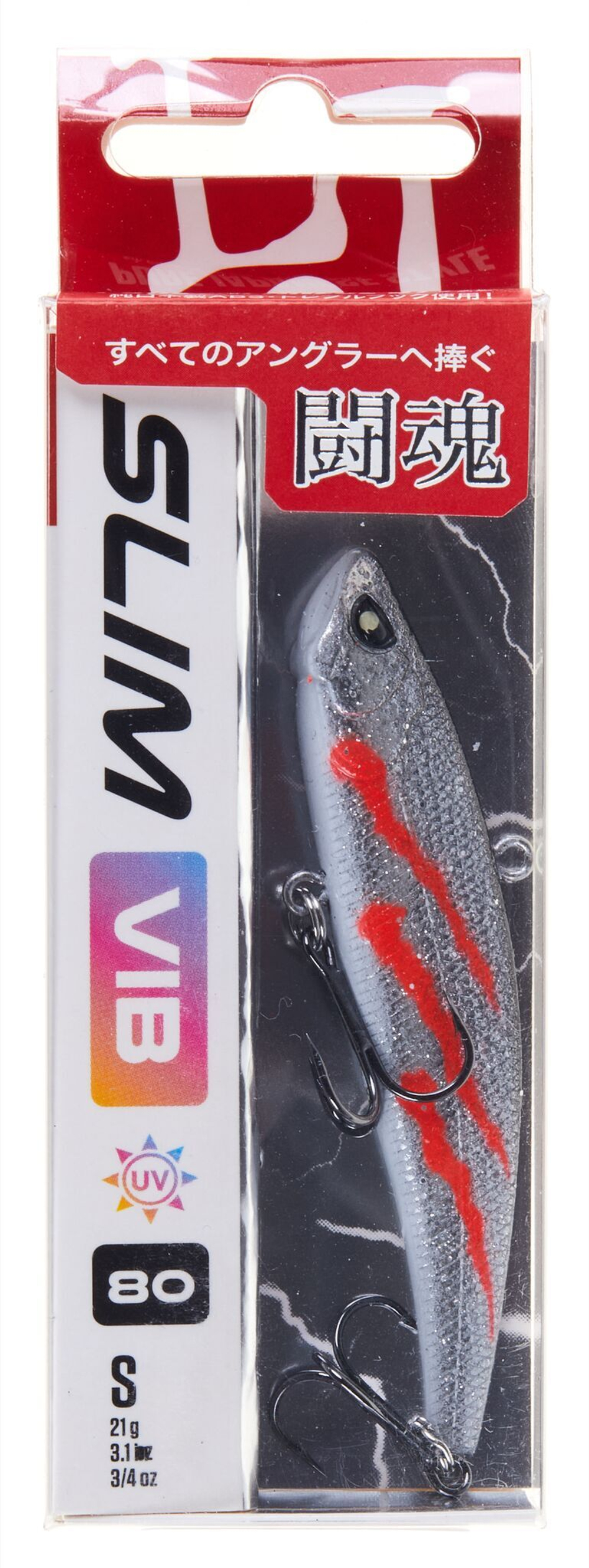 Воблер вертикальный Lucky John Slim VIB S 80, цвет 356