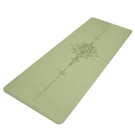 Каучуковый коврик для йоги Bloom Olive 185*68*0,5 см нескользящий