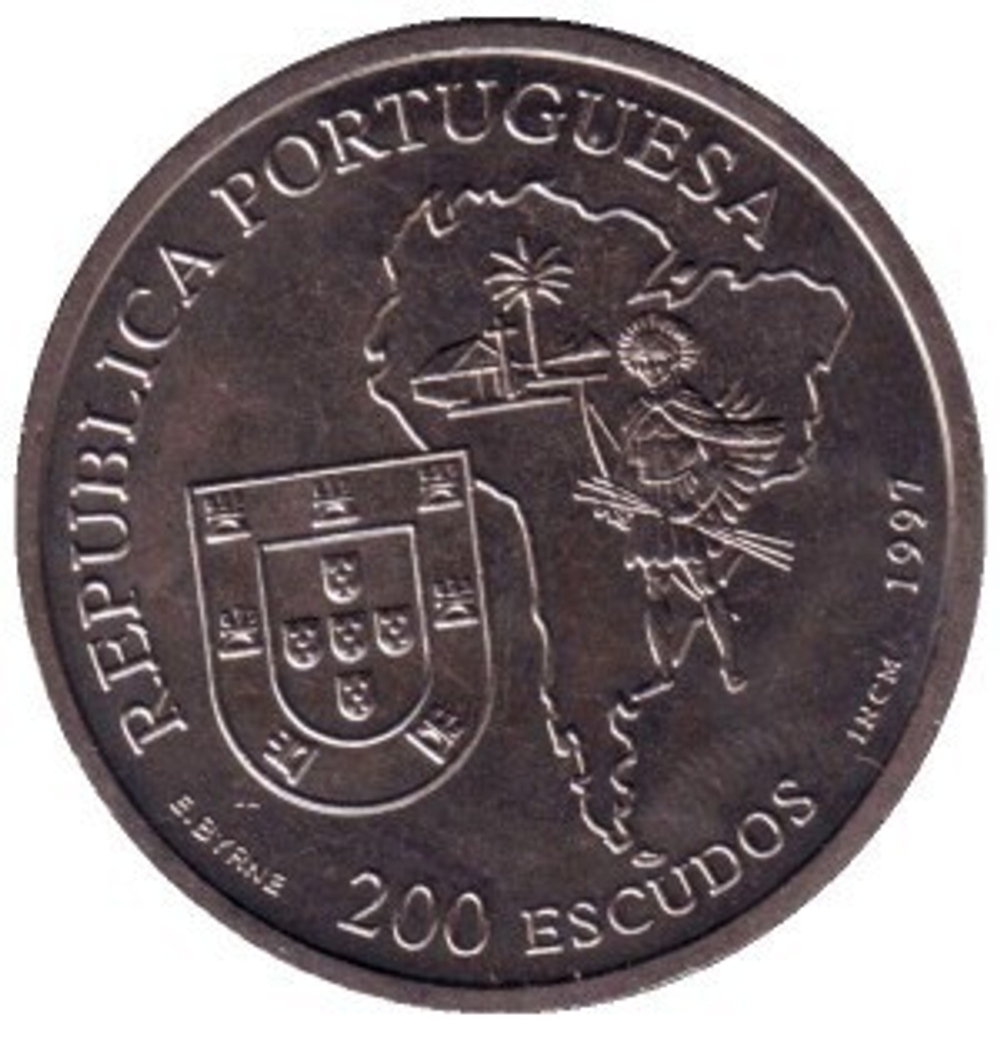 200 эскудо Португалия. Мессионер Жозе ди Аншиета. 1997 год. UNC