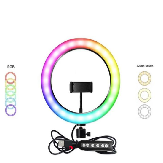 Светодиодная кольцевая лампа RGB LED MJ33 - 33 СМ