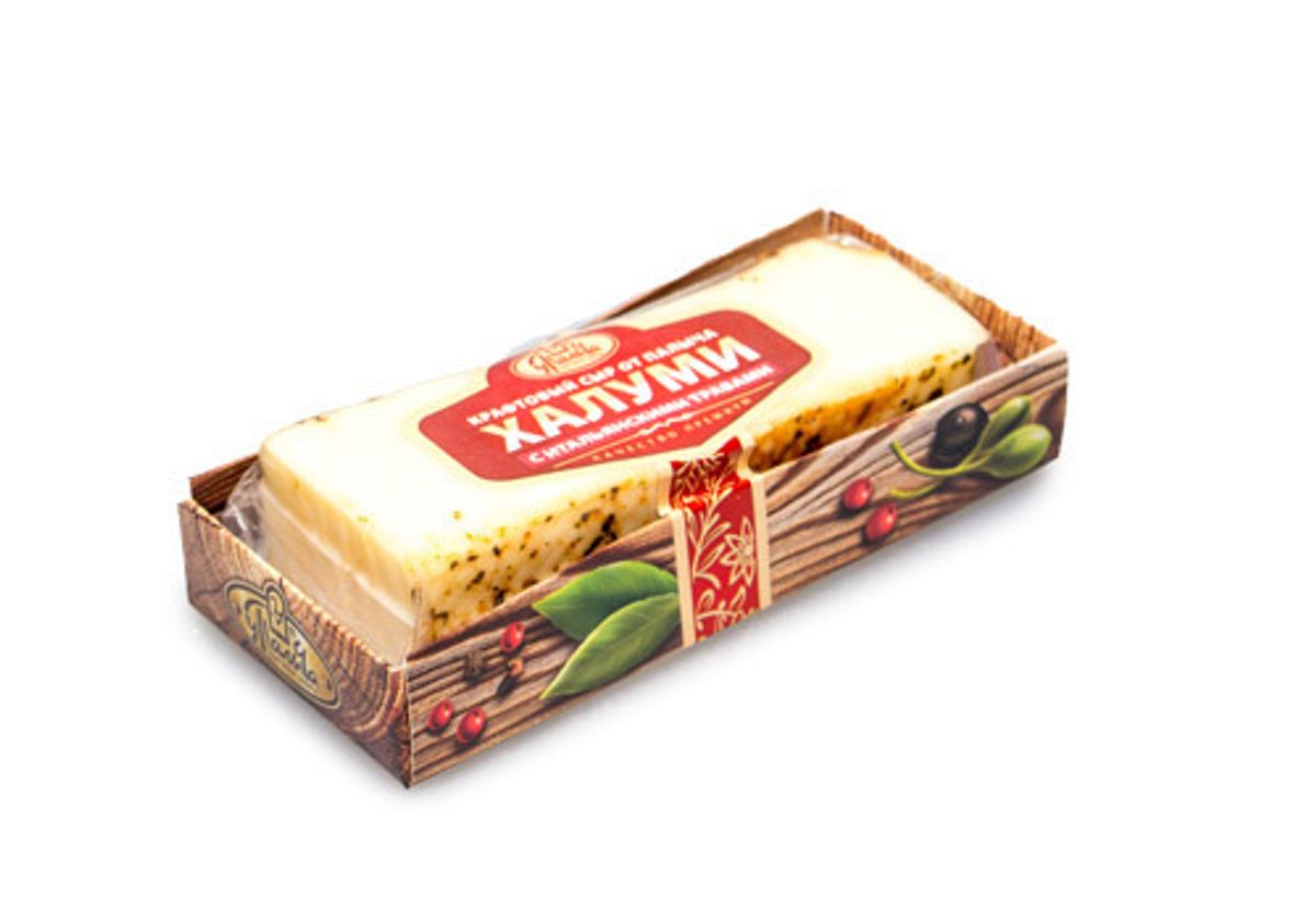Сыр халуми с итальянскими травами от Палыча~200г