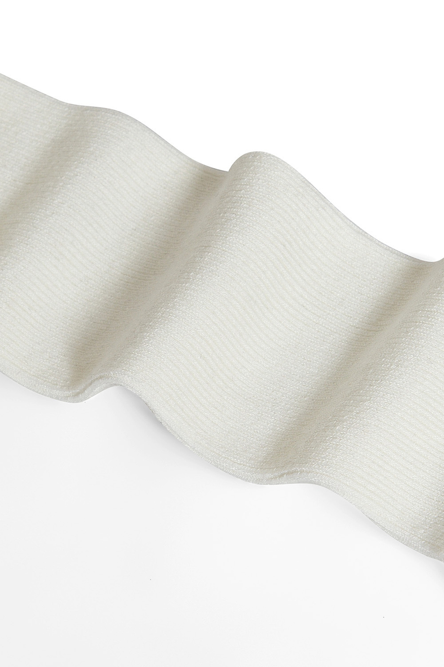 Носки в рубчик длинные с добавлением шерсти Айвори