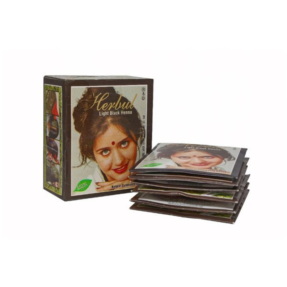 Краска на основе хны Herbul Henna Light Black 6х10 г = 60 г