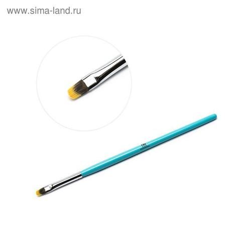 Кисть для геля TNL закругленная голубая