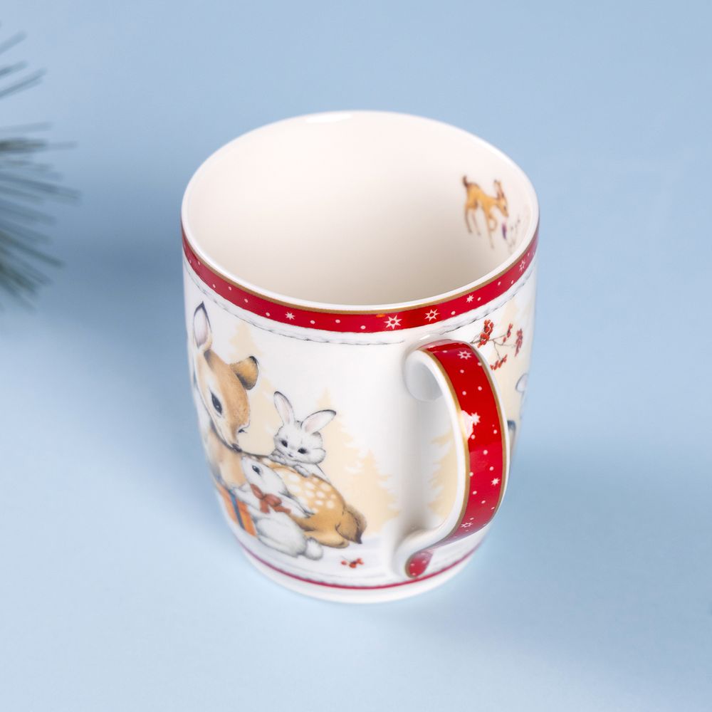 КРУЖКА LEFARD "С НОВЫМ ГОДОМ!" 300 МЛ КРАСНАЯ (КОР=36ШТ.)