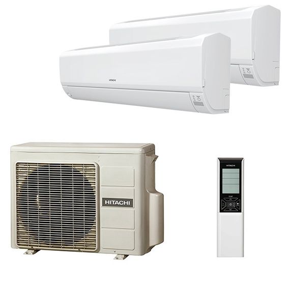 Мультисплит система на 2 комнаты Hitachi RAK-18RPE x 2 / RAM-40NP2E