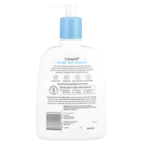 Cetaphil, Мягкое очищающее средство, без отдушек, 473 мл (16 жидк. Унций)