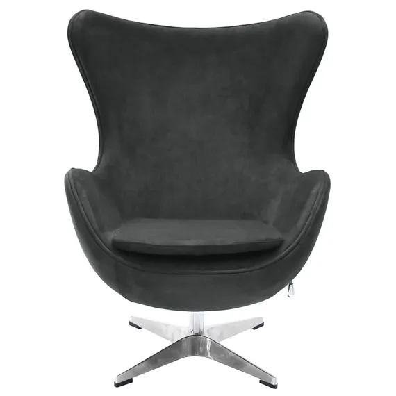 Кресло EGG STYLE CHAIR графит, искусственная замша