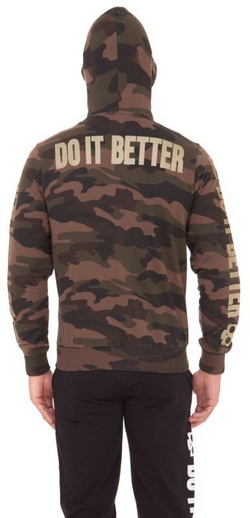 Мужская теннисная кофта Hydrogen Do It Better FZ Hoodie - camouflage