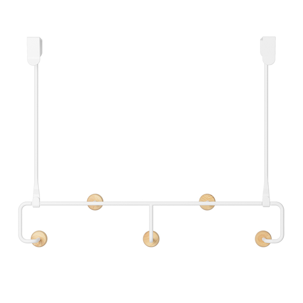 Вешалка для одежды подвесная estique, белая/натуральное дерево