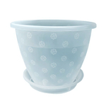 Кашпо "Цветочек" с поддоном 1,2л (прозрачное)