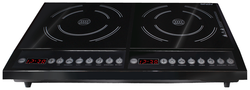 Индукционная настольная плита Ginzzu HCI-213, Black 2 конфорки 2000+2000Вт