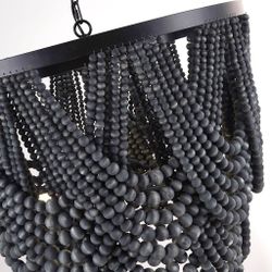 Подвесная Люстра Amelia Wood Bead Chandelier By Imperiumloft