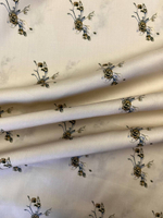 Вискоза песочная с цветочным принтом