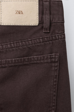 ZARA ДЖИНСЫ WIDE LEG, КОРИЧНЕВЫЙ