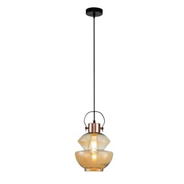 Подвесной светильник 1*E27 V000082 11022/B/1P Black черный/ янтарный Sera Indigo