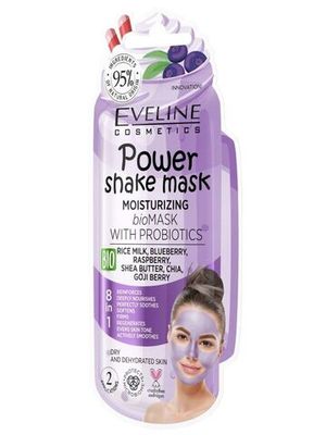 Eveline УВЛАЖНЯЮЩАЯ bioМАСКА С ПРОБИОТИКАМИ серии POWER SHAKE MASK, 10мл