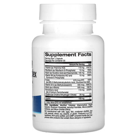 Lake Avenue Nutrition, комплекс витаминов группы B высокой эффективности действия, 30 растительных капсул