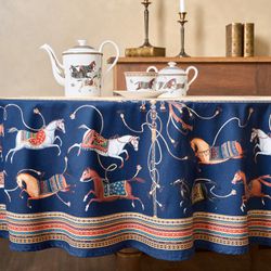 СКАТЕРТЬ КРУГЛАЯ "PASSAGE" 220СМ ,БЕЖЕВЫЙ, 100% ХЛОПОК,ТВИЛ,ПРОПИТКА