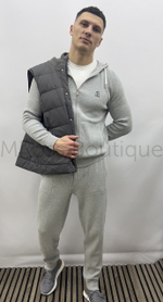 Мужской светло-серый спортивный костюм Brunello Cucinelli