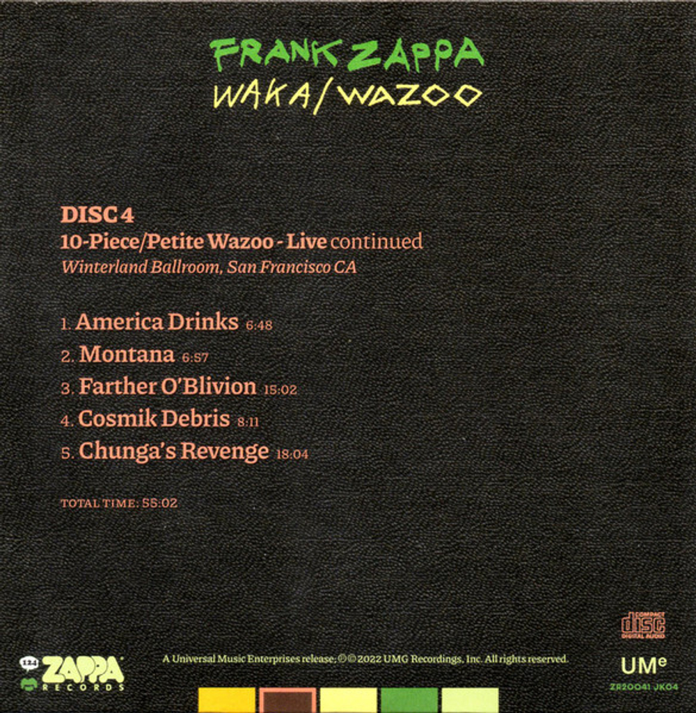 Frank Zappa / Waka / Wazoo (4CD+Blu-ray Audio)