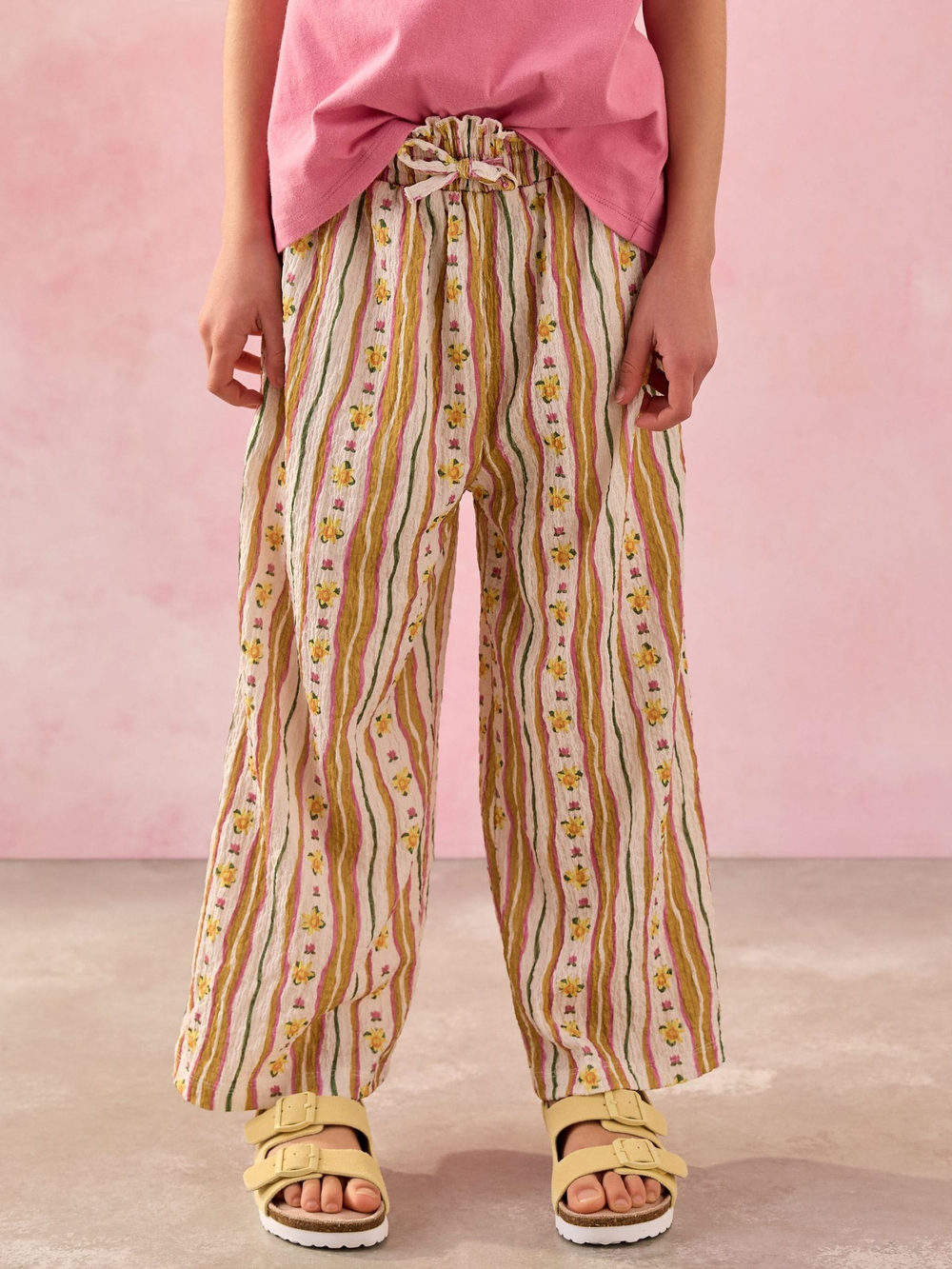 Брюки широкие для девочки Next AT2-965, Песочный