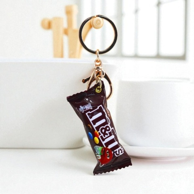 Брелок M&M's milk chocolate, коричневый