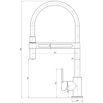 LM6006C Соул Смеситель для кухни с гибким изливом, хром