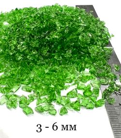 Стеклянная крошка Киви фракция 3