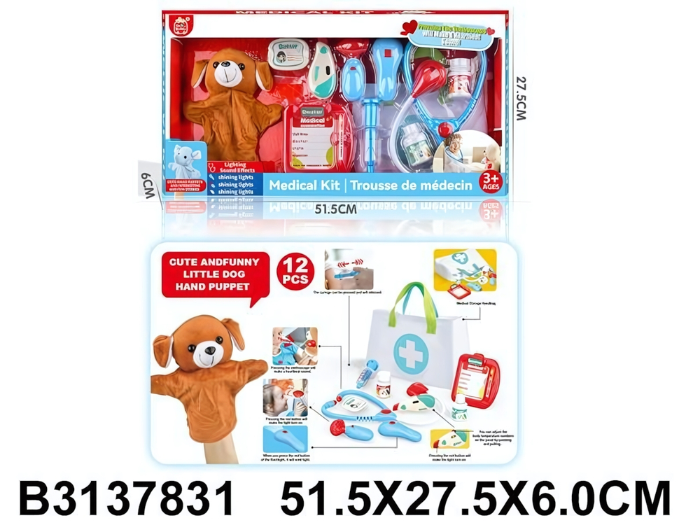 Набор Доктора, 12 предм. свет/звук, коробка BX67-5