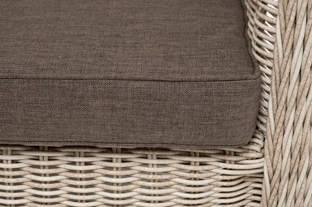 "Гляссе" диван трехместный из искусственного ротанга, цвет бежевый