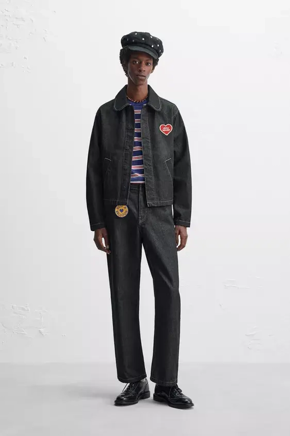 ZARA Х HARRY LAMBERT ДЖИНСОВАЯ КУРТКА, СИНИЙ