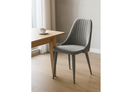 Стул на металлокаркасе Woodville Морос с чехлом микровелюр катания сильвер